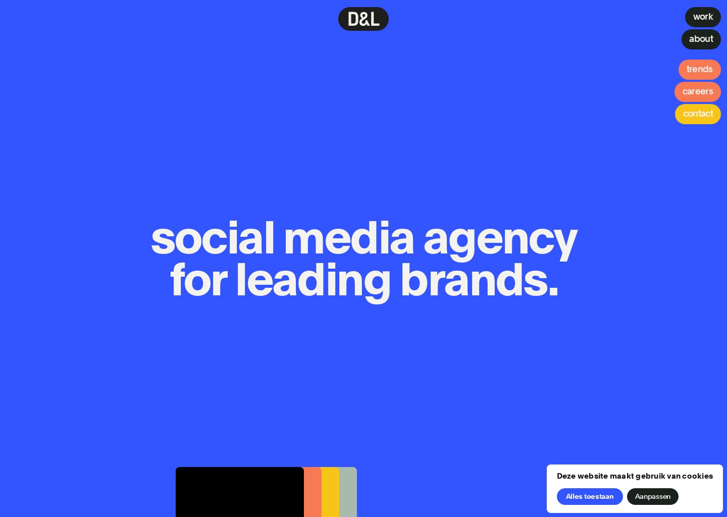Dorst & Lesser: Social Media Agency Amsterdam — website design on Landdding