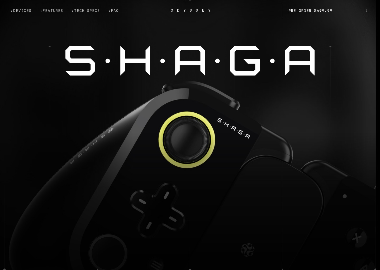 Shaga Odyssey — website design on Landdding