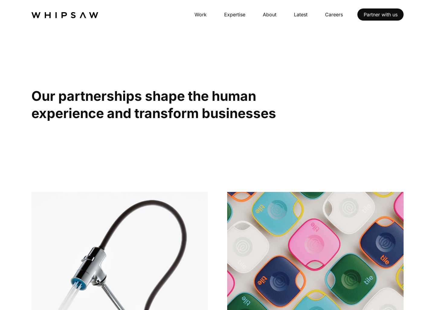 Whipsaw – Industrial Design, Innovation, Product Design — website design on Landdding