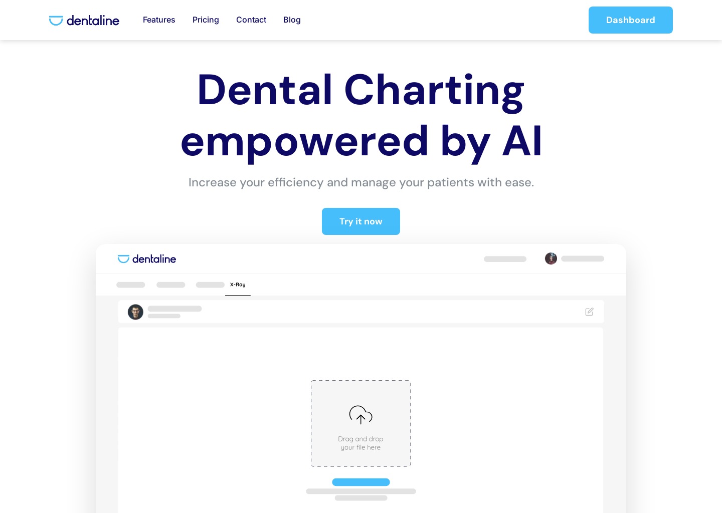 Dentaline  AI Charting — website design on Landdding