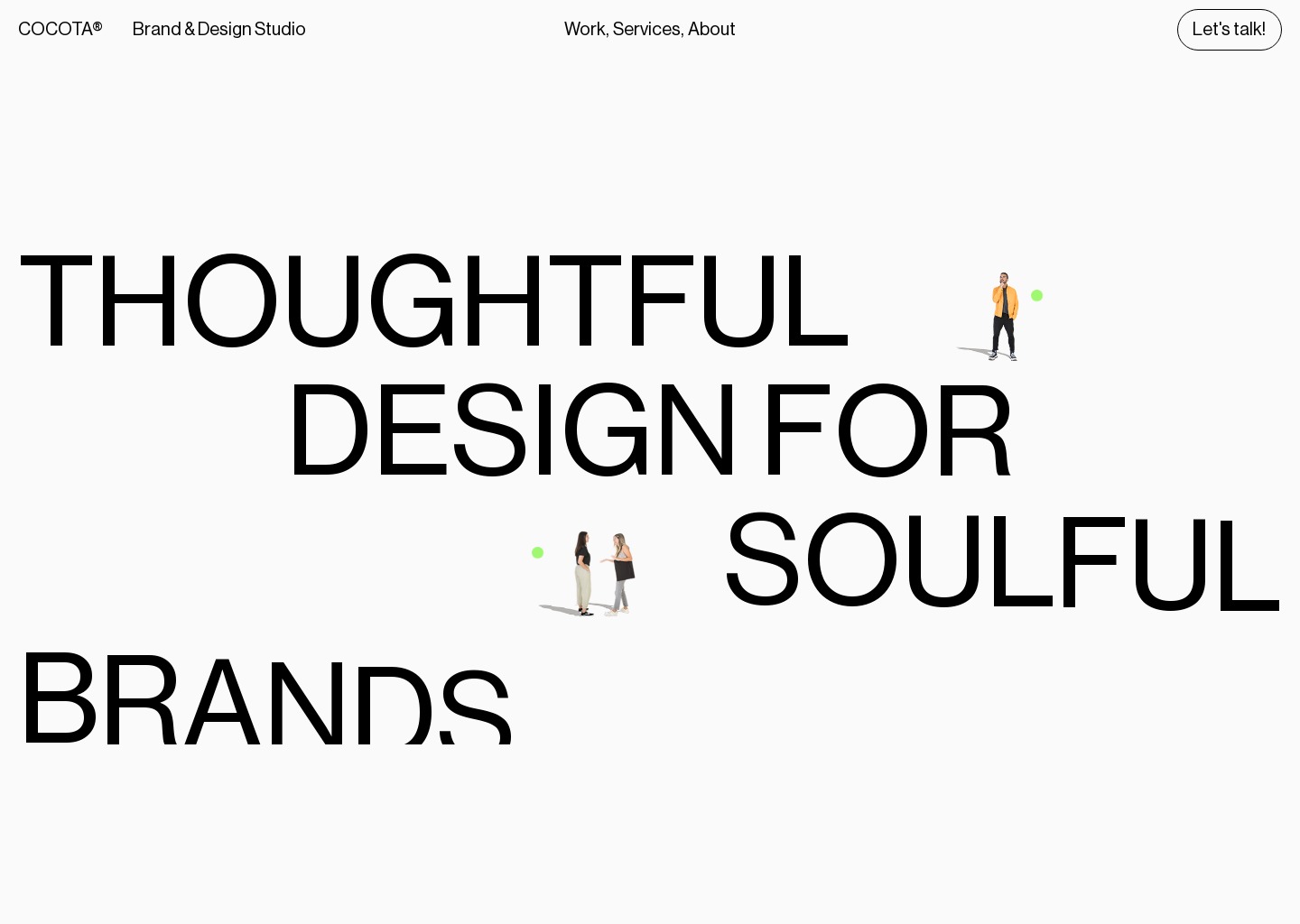 Cocota creative agency | Brand & Design Studio — website design on Landdding