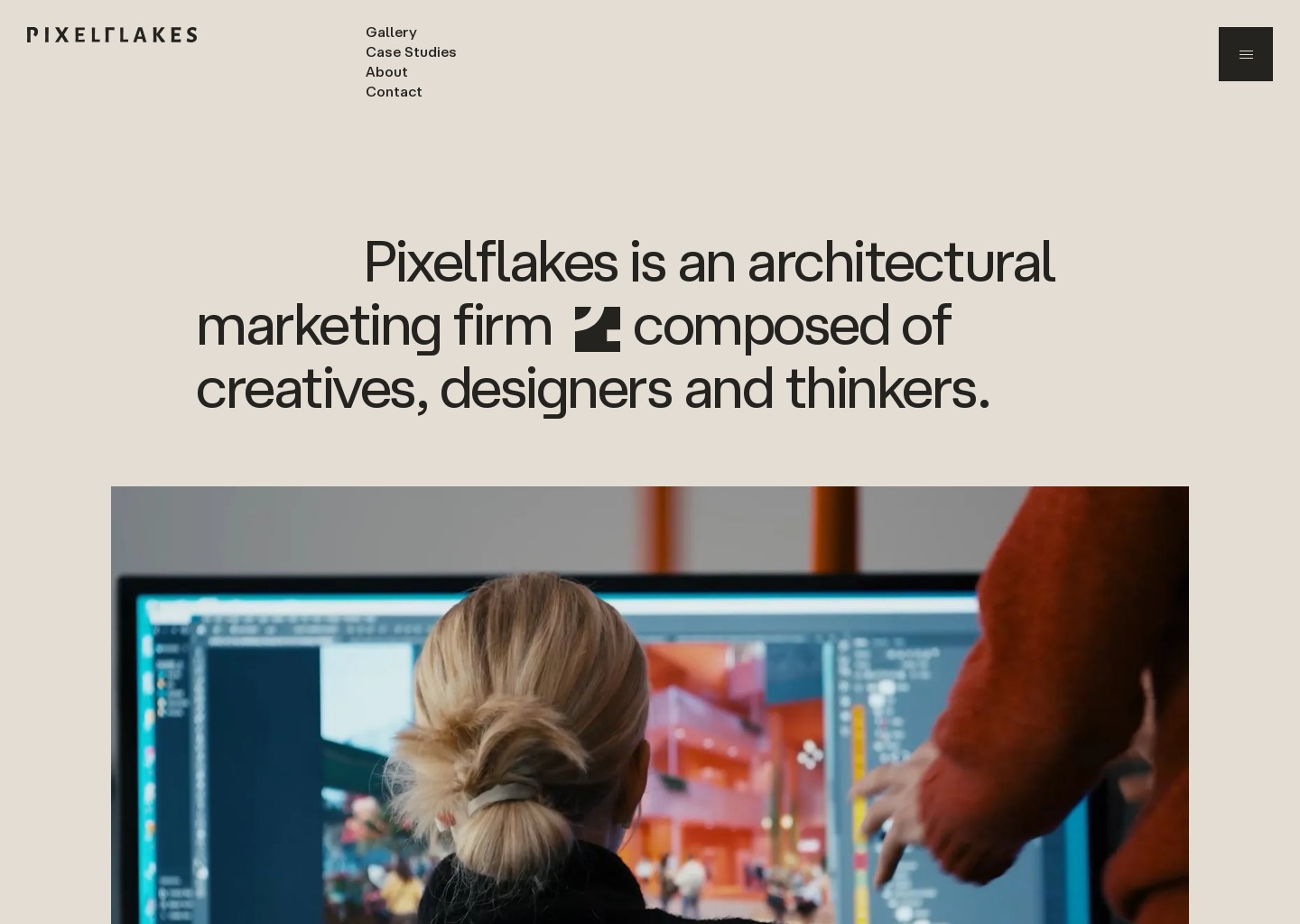 Pixelflakes — website design on Landdding