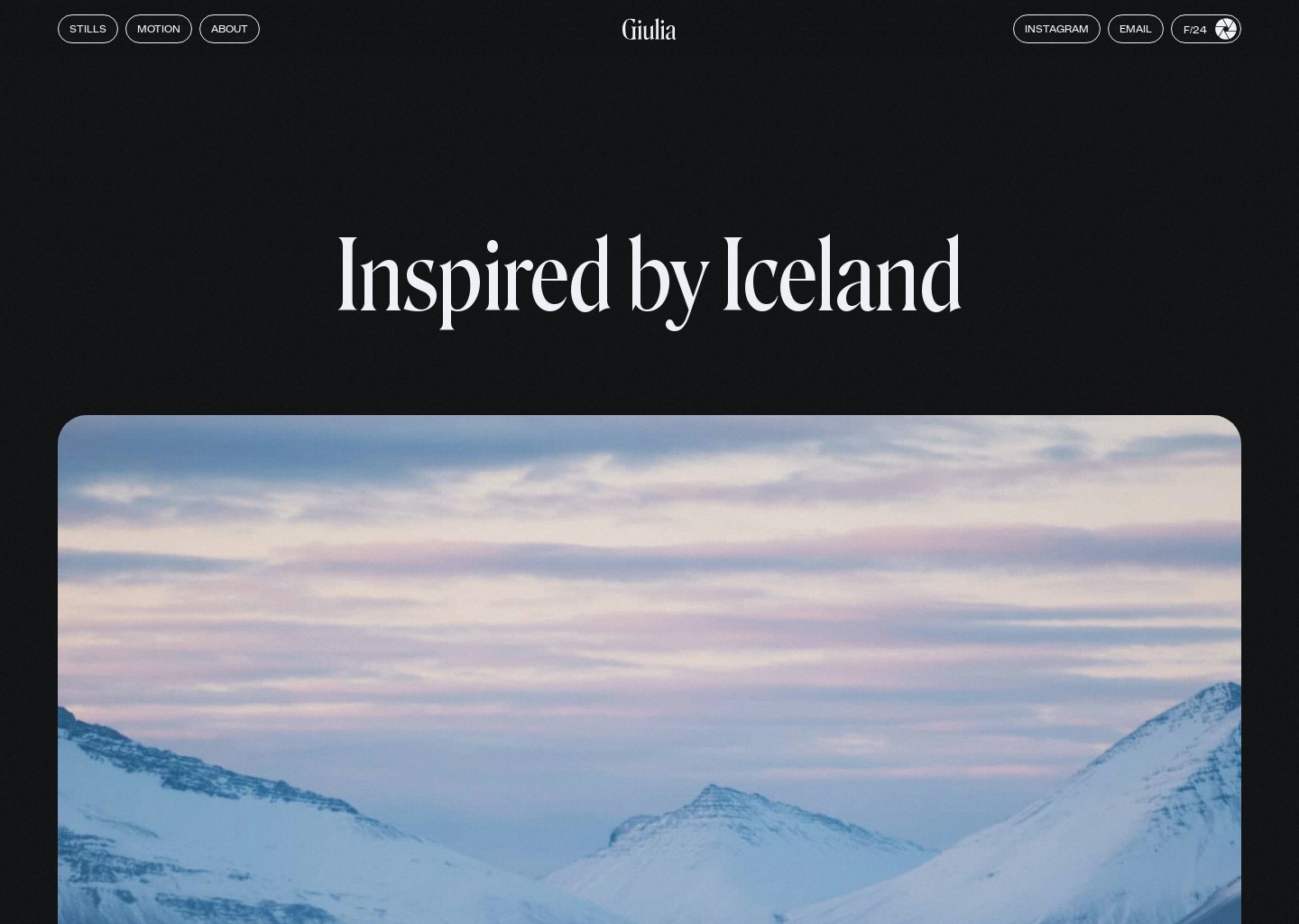 Giulia Gartner — website design on Landdding