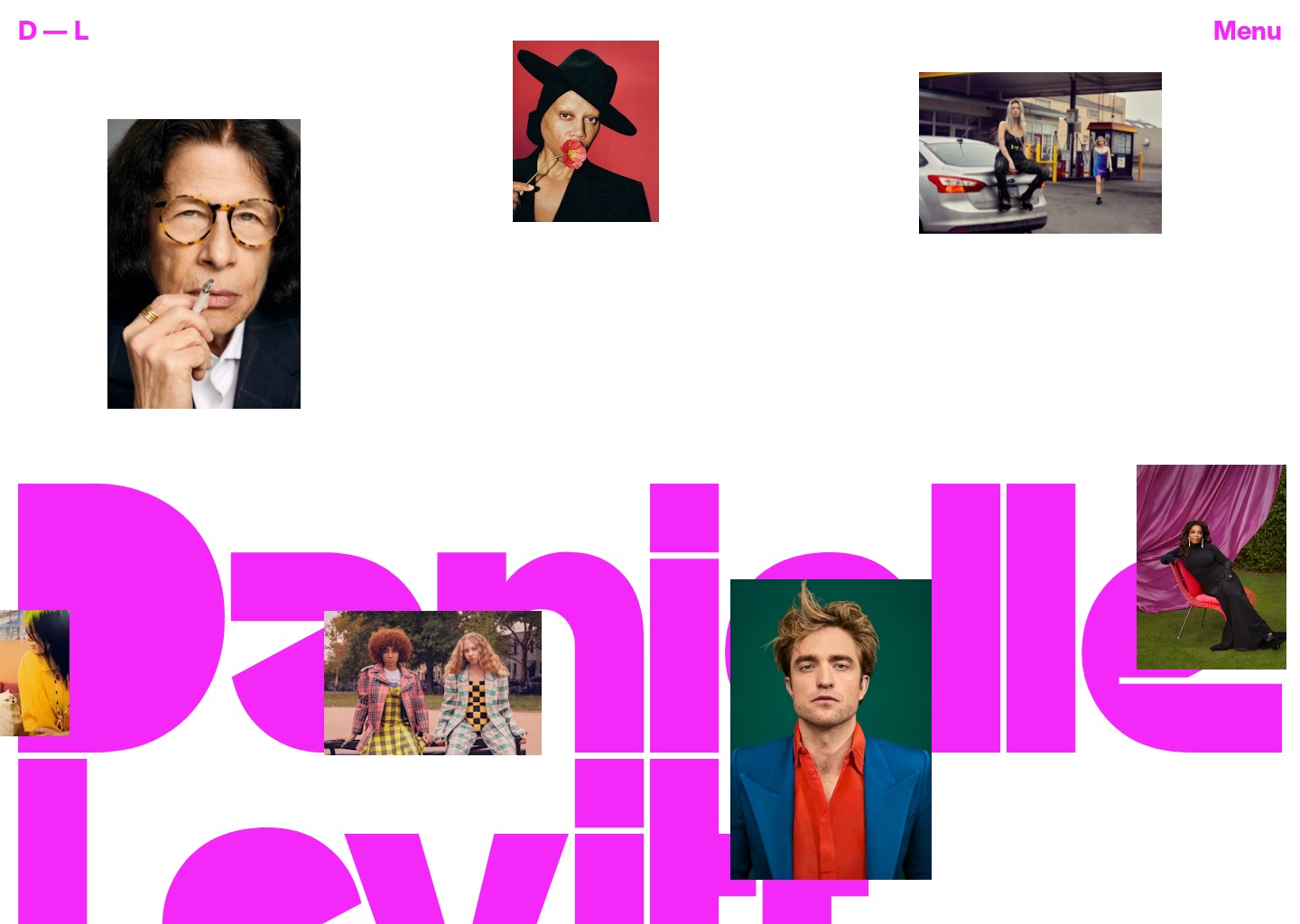 Film director and photographer — Danielle Levitt — website design on Landdding
