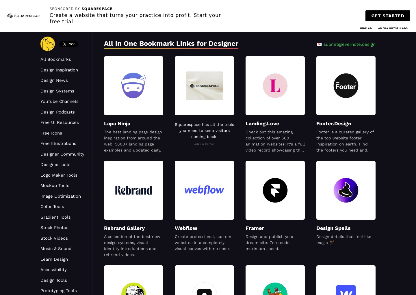 Evernote.Design — website design on Landdding