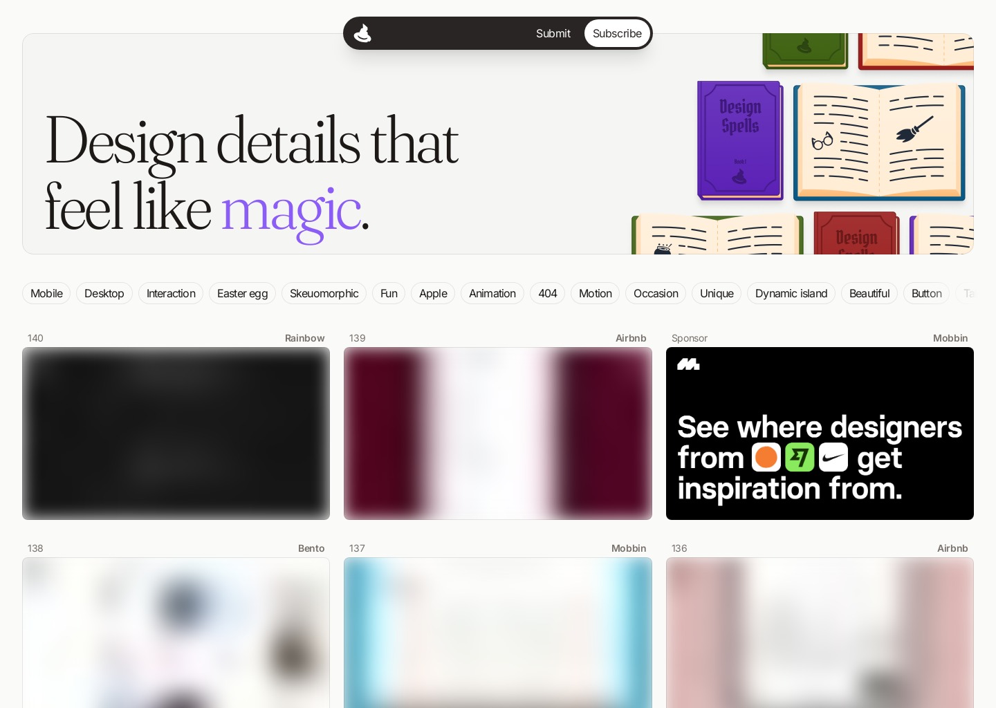 Design Spells · Design details that feel like magic — website design on Landdding