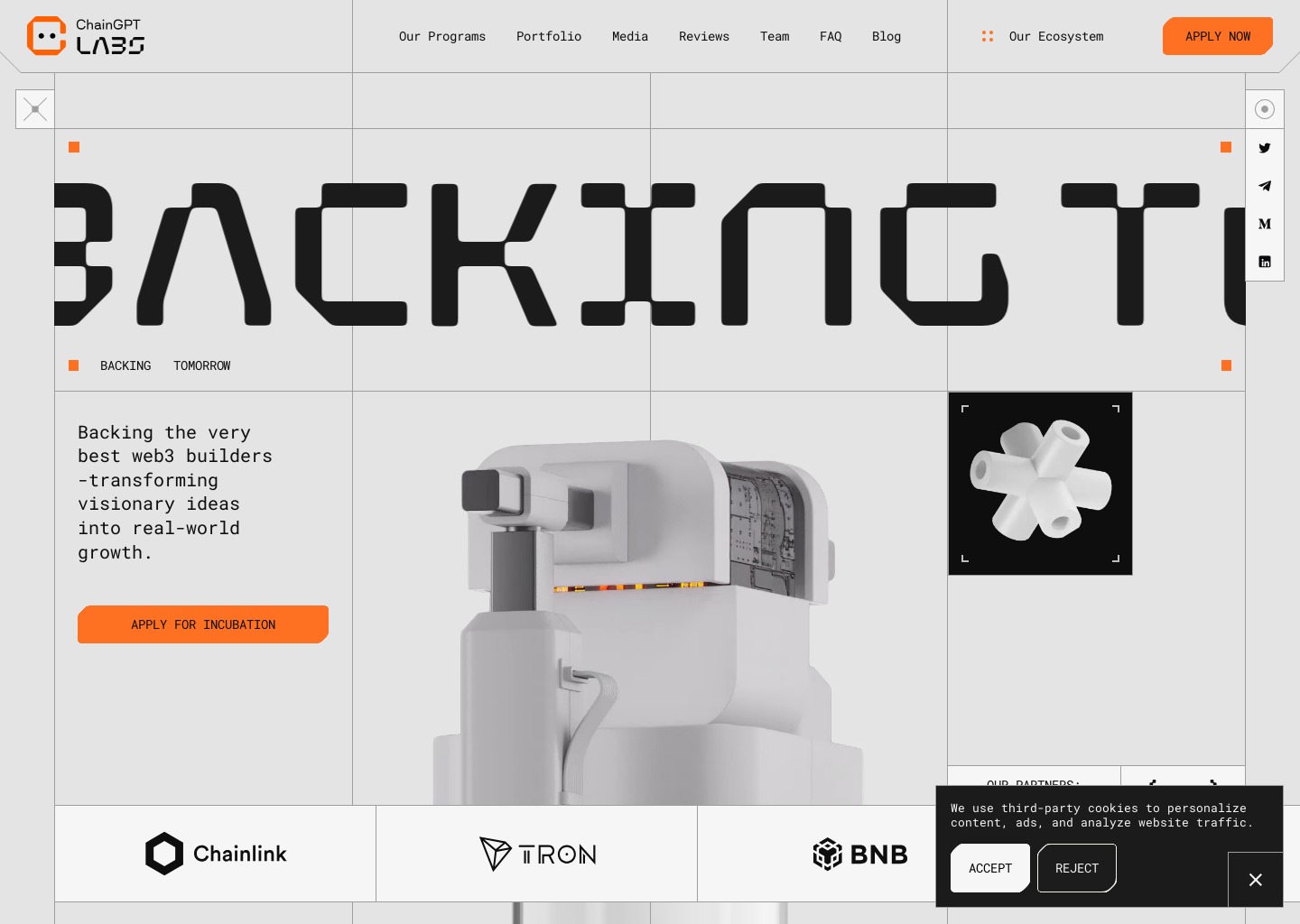 ChainGPT Labs — website design on Landdding