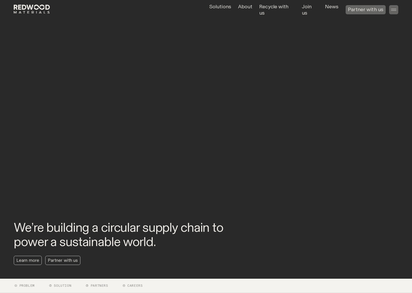 Redwood Materials — website design on Landdding