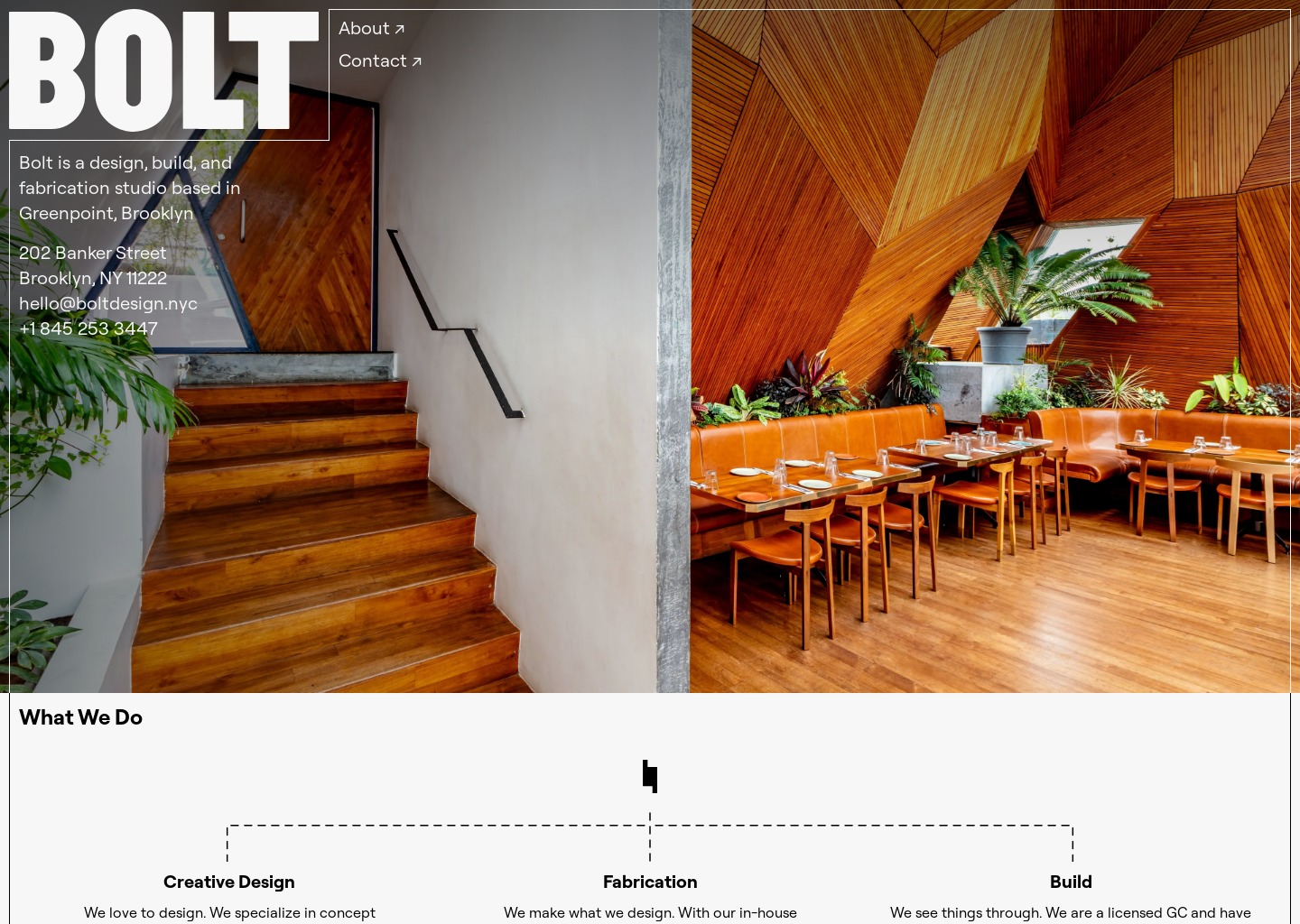 Bolt — website design on Landdding