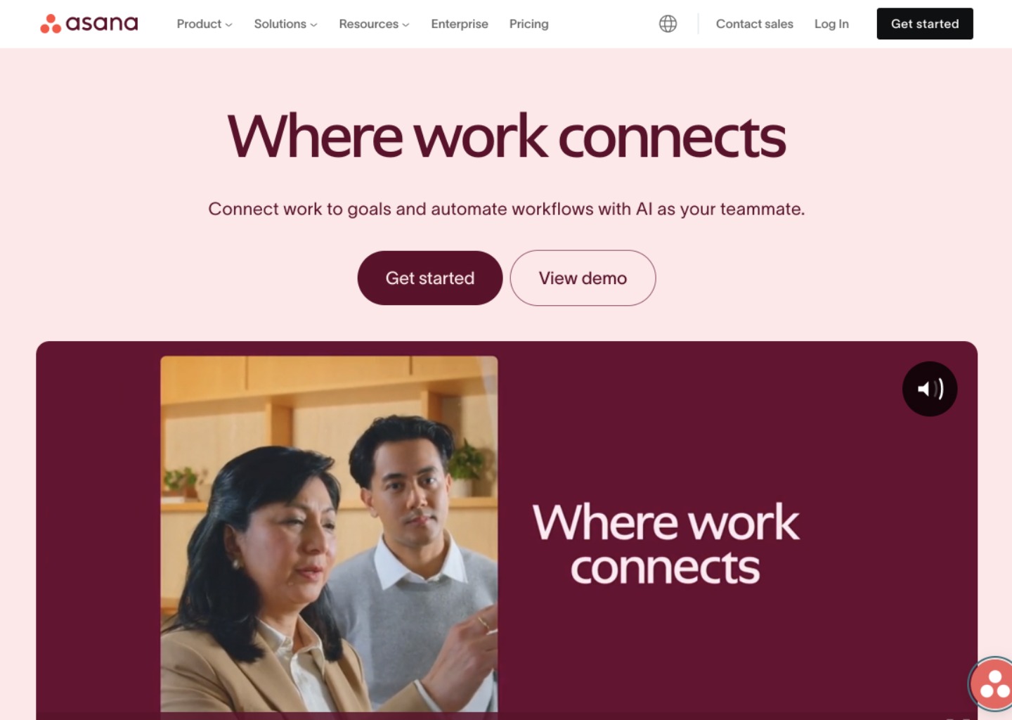 Asana - Where work connects — website design on Landdding