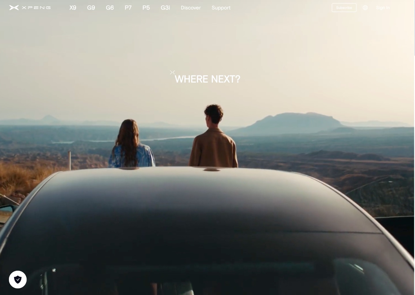 XPENG Motors — website design on Landdding
