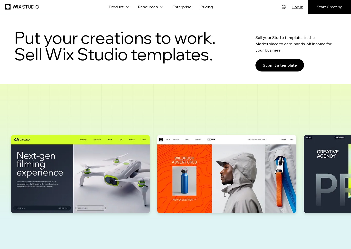 Wix Studio — website design on Landdding