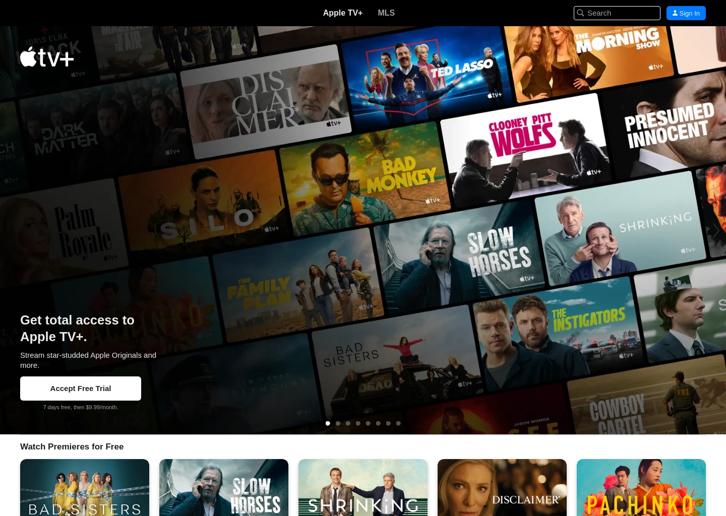 Apple TV+
 — website design on Landdding