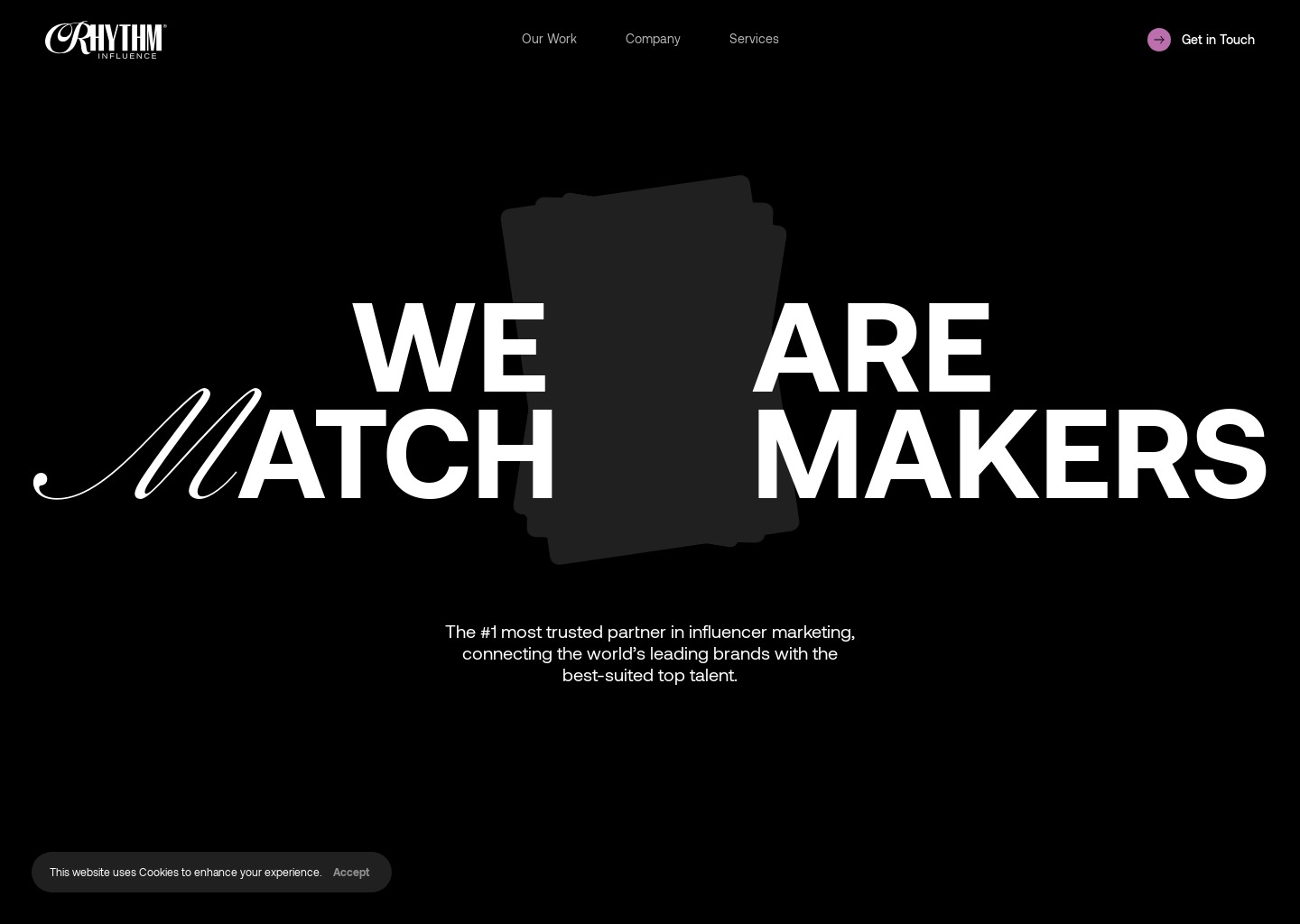 Rhythm Influence — website design on Landdding