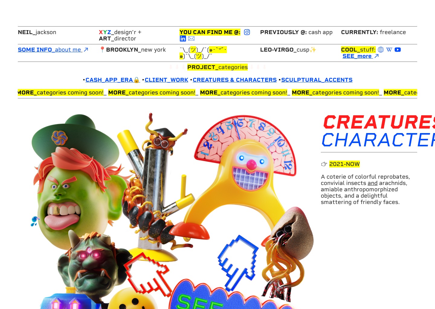 neil.graphics — website design on Landdding
