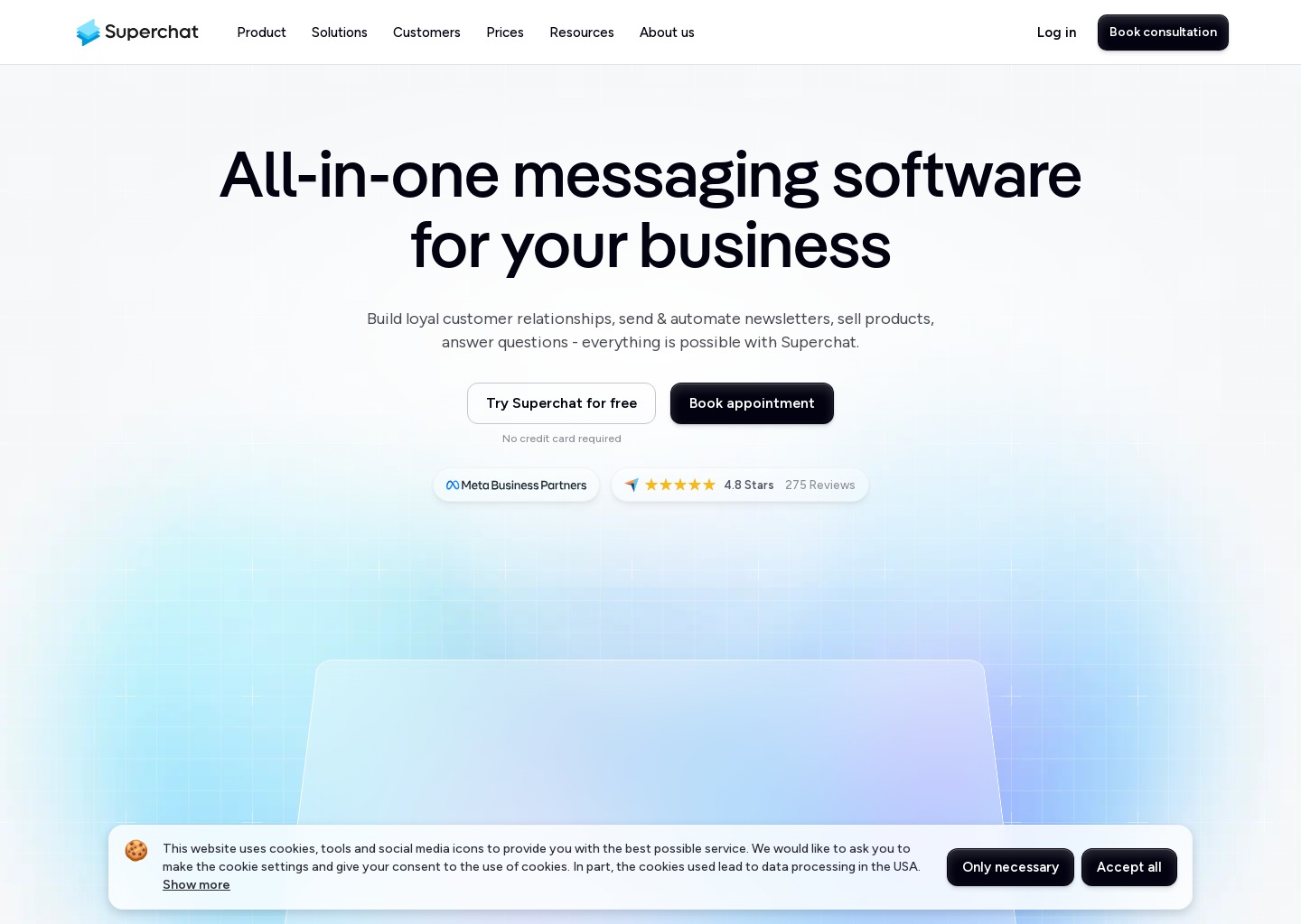 Superchat — website design on Landdding