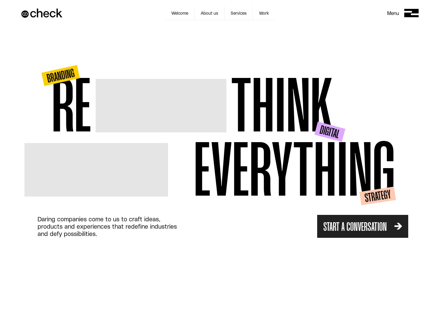 Check — website design on Landdding