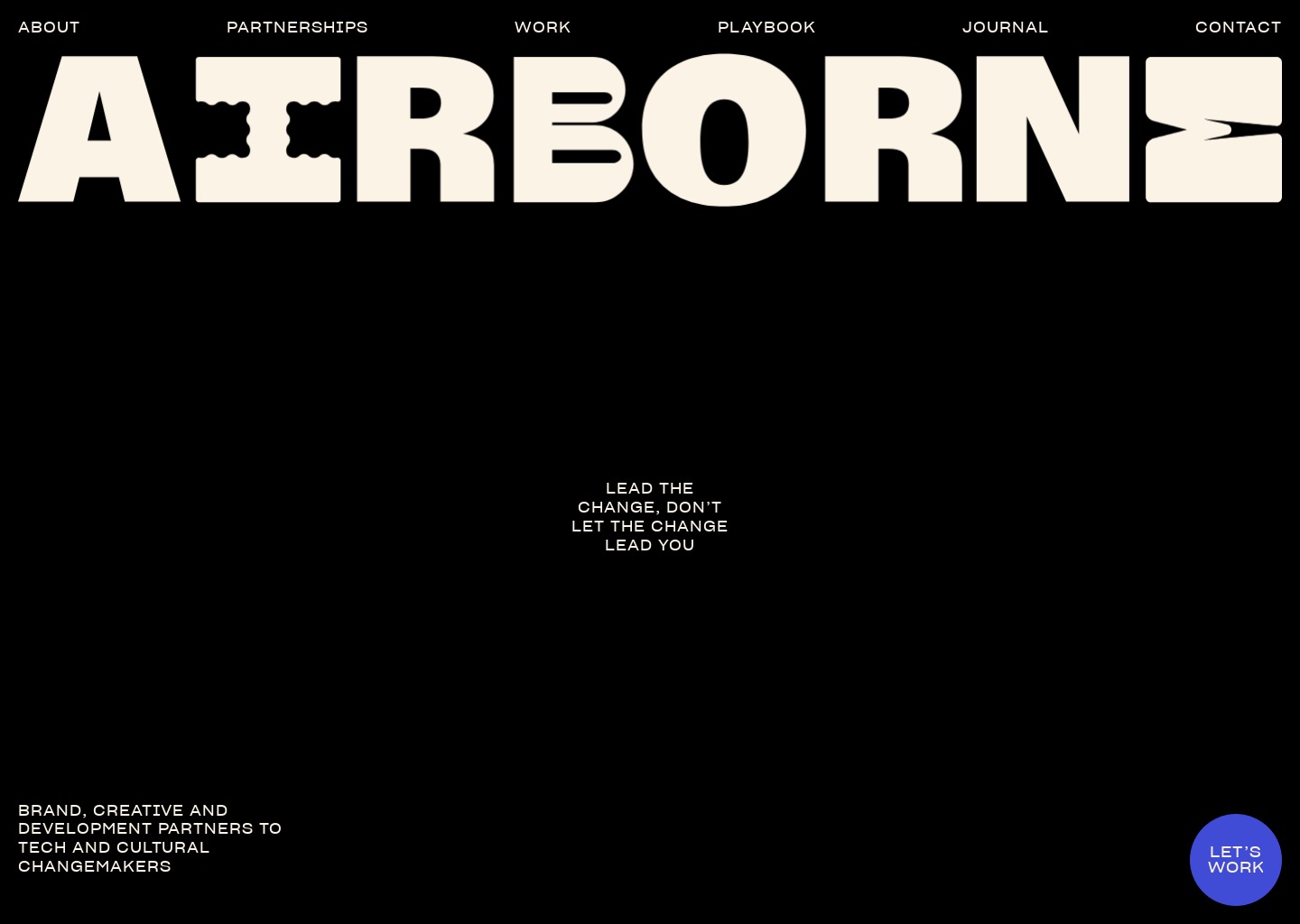 Airborne — website design on Landdding