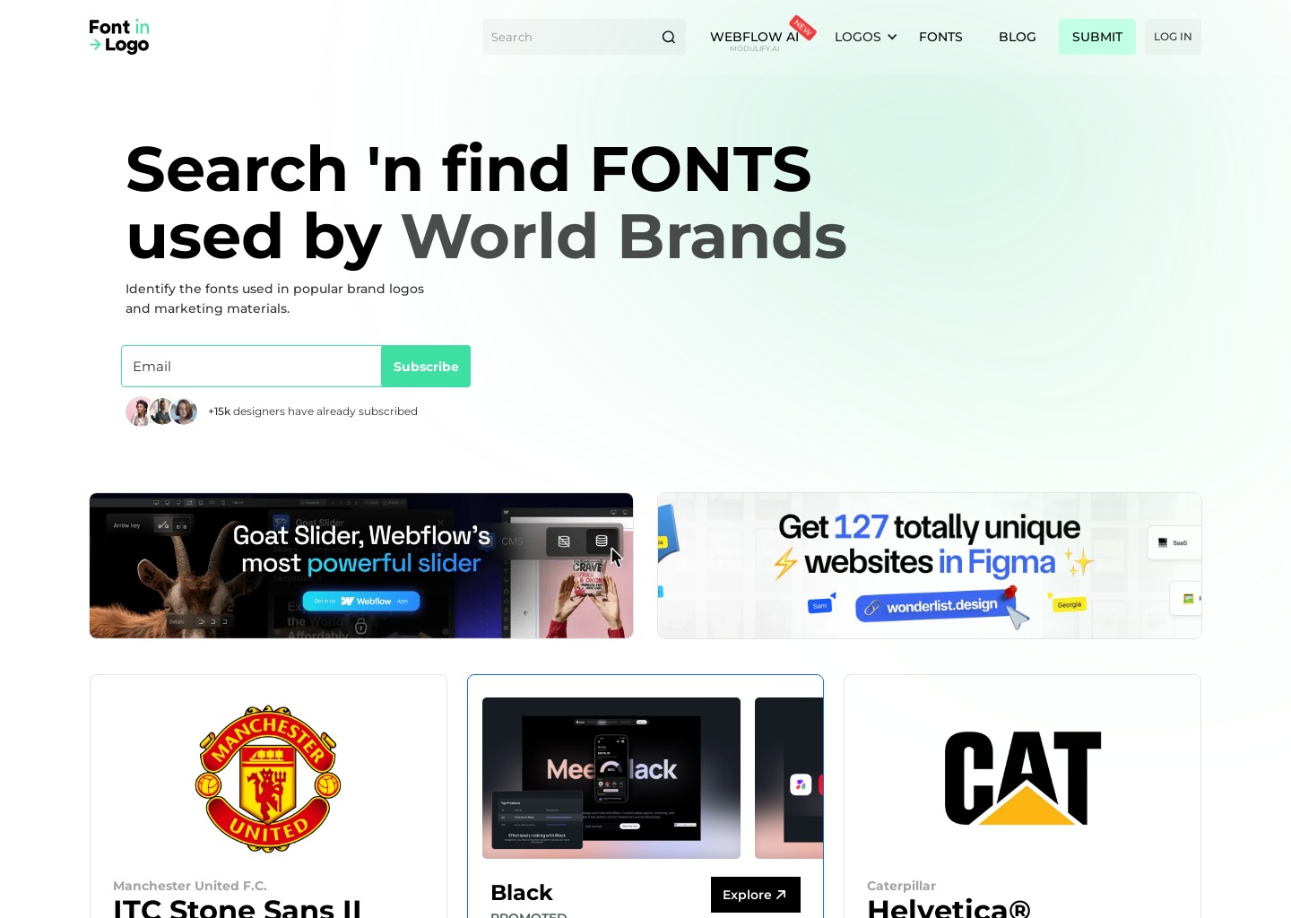 Font In Logo — website design on Landdding