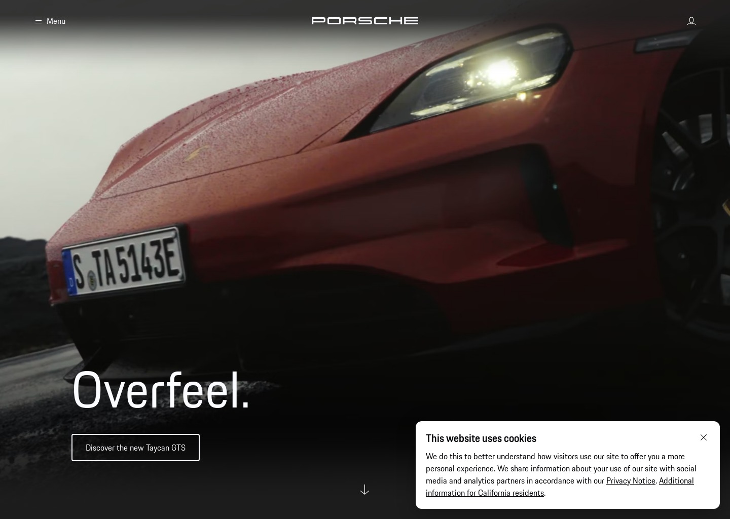 Porsche — website design on Landdding