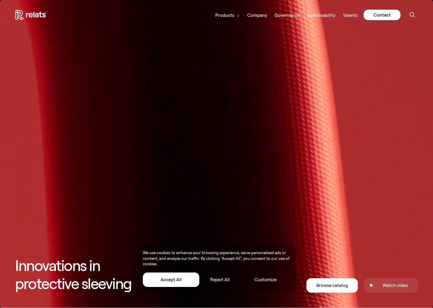 Relats: protective sleeving manufacturer and supplier — website design on Landdding