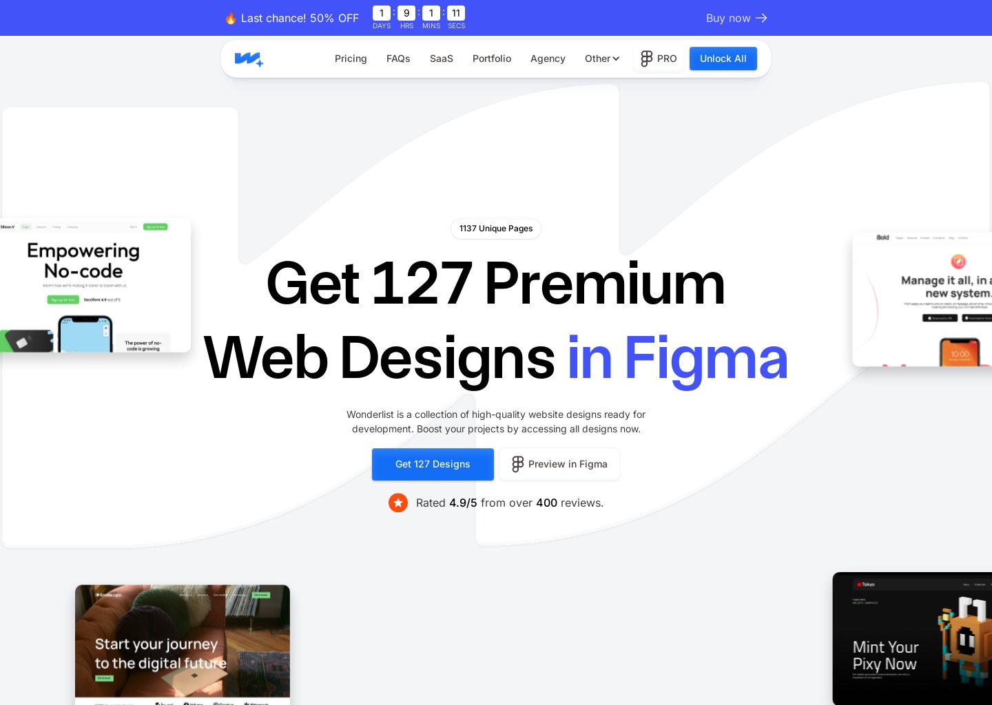 Wonderlist.design — website design on Landdding