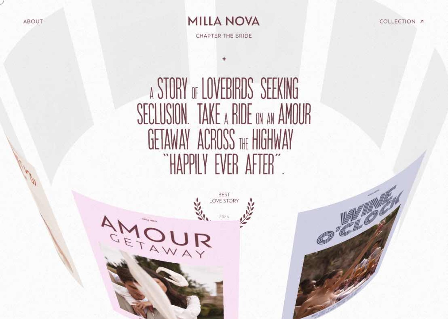 Chapter: Bride | Milla Nova — website design on Landdding