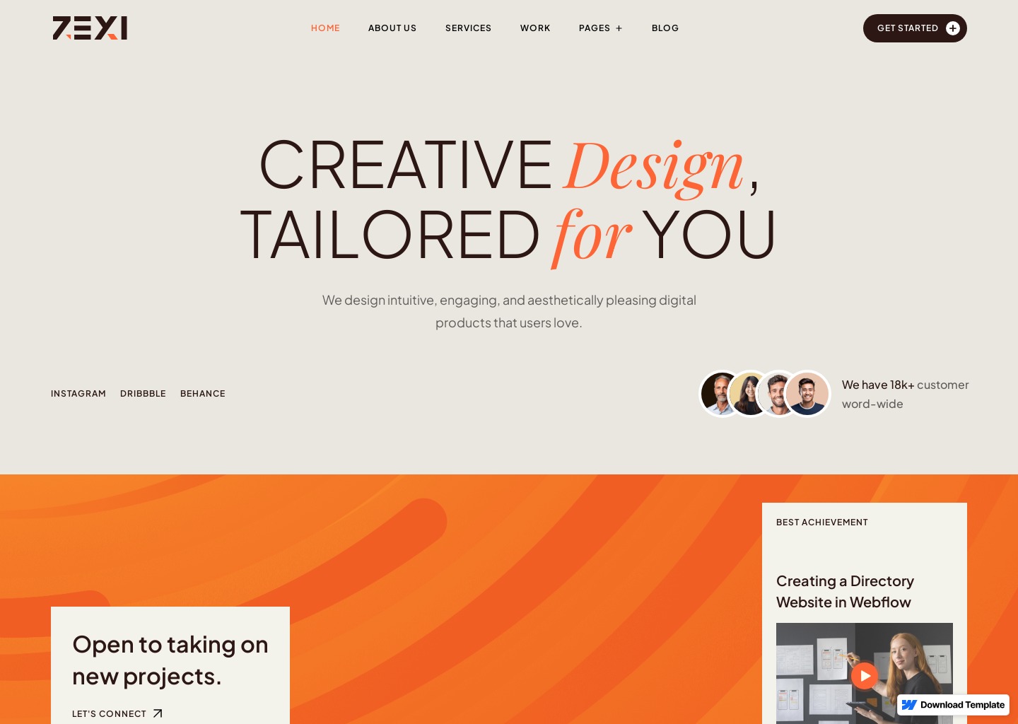 Zexi - Webflow HTML website template — website design on Landdding