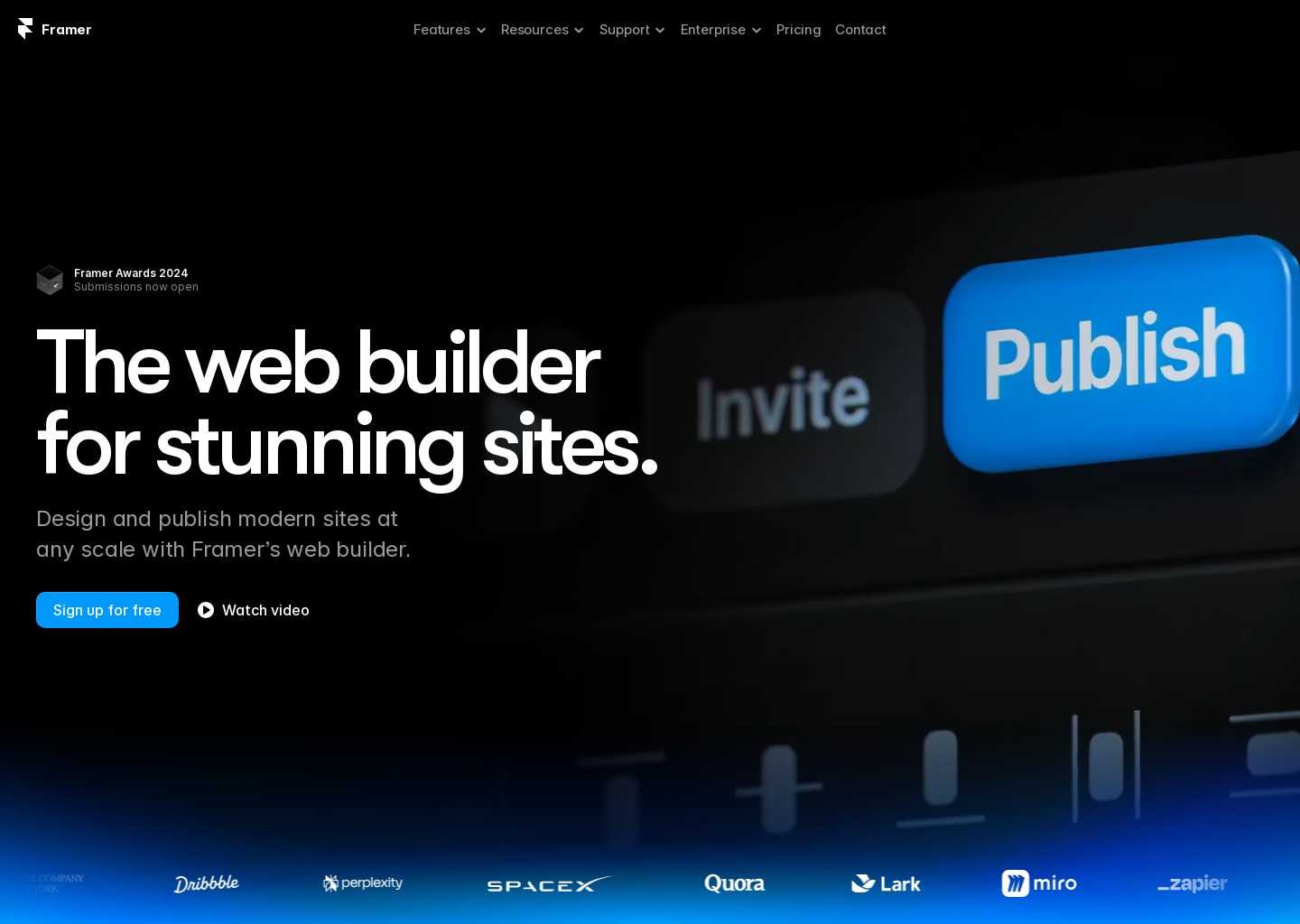 Framer – No-code website builder. — website design on Landdding