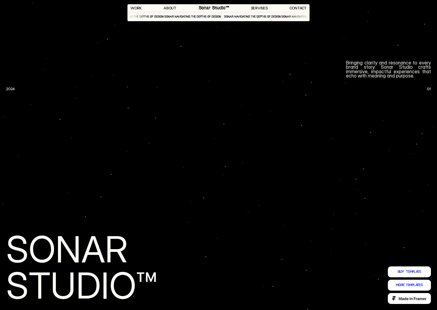 Sonar Studio™ — website design on Landdding