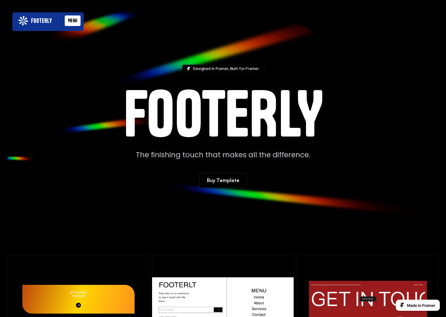 Footerly | Collection Of Footers — website design on Landdding