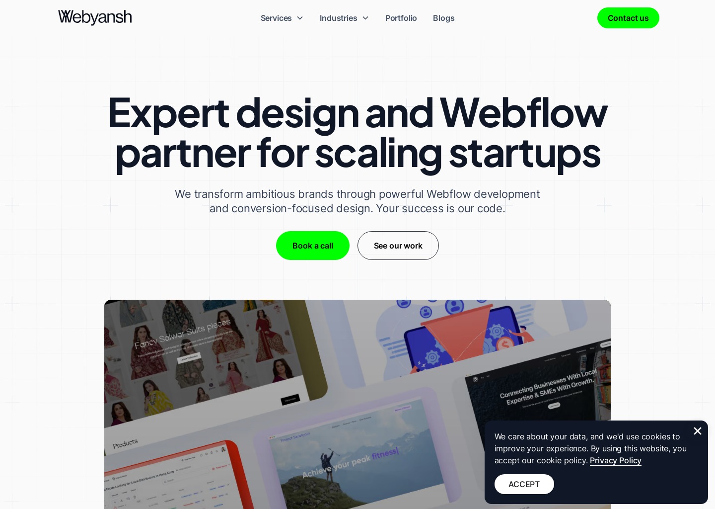 Webyansh | UX design and Webflow development agency — website design on Landdding