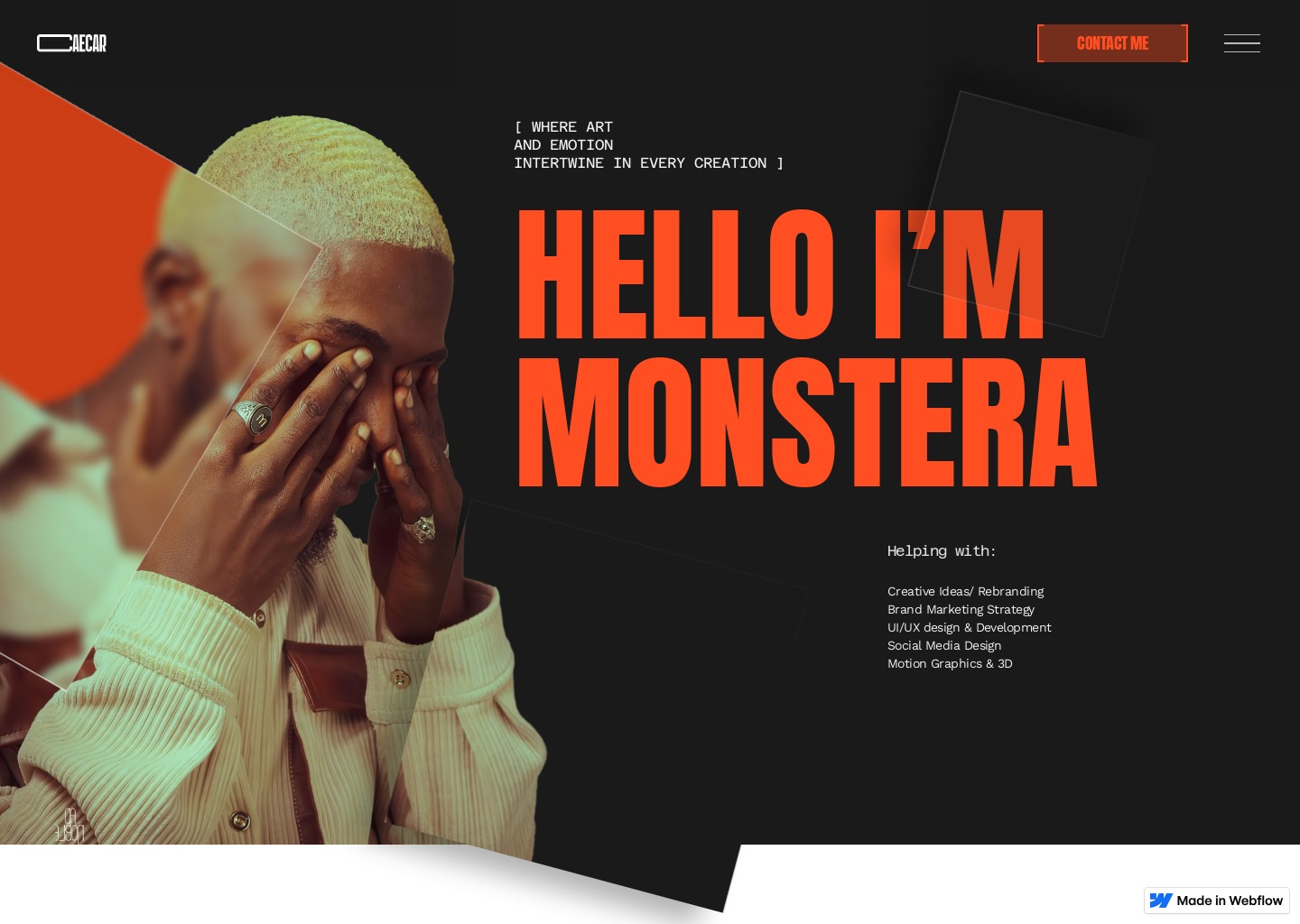 Caecar - Personal Portfolio Webflow Template — website design on Landdding