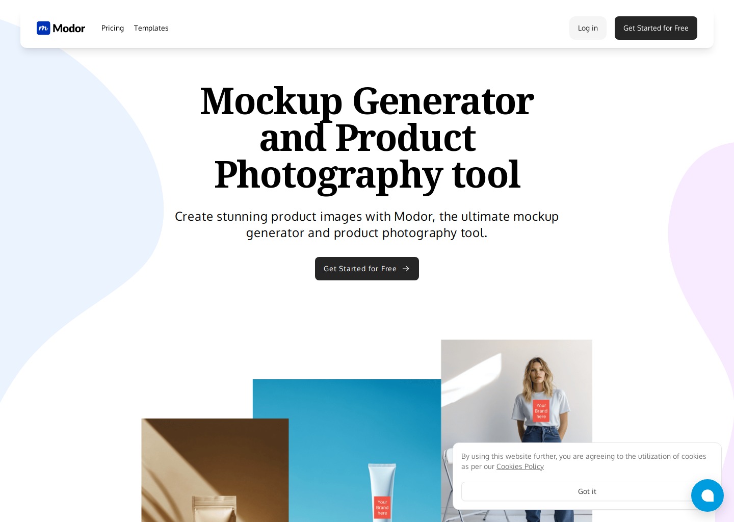 Modor Mockups — website design on Landdding