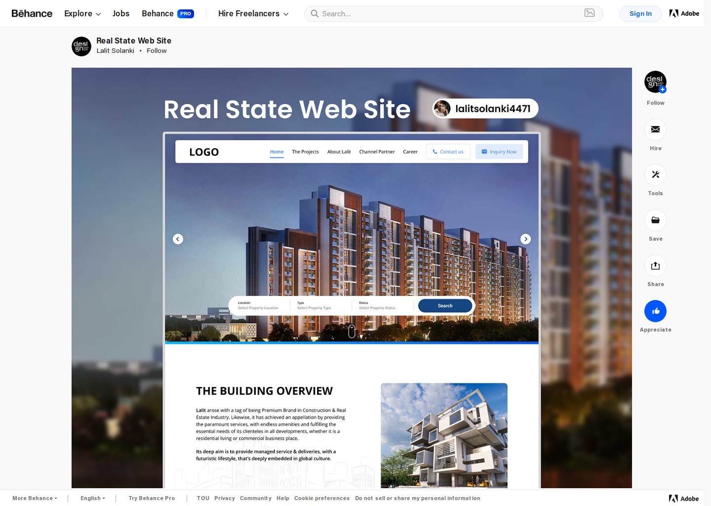 Real State Web Site — website design on Landdding