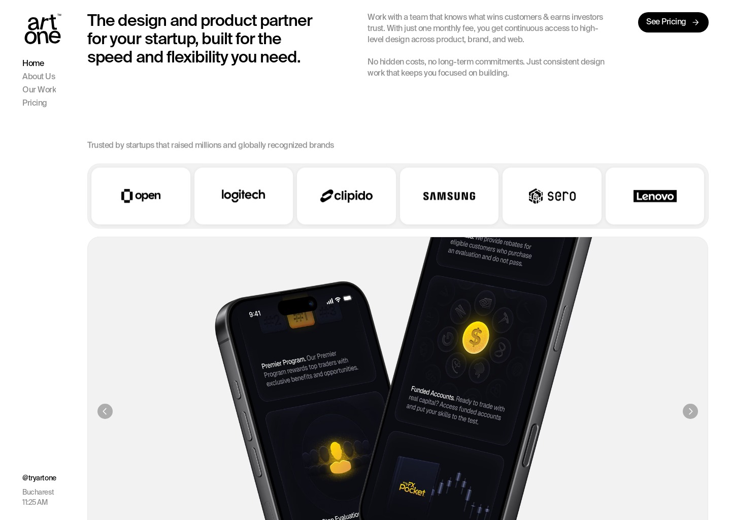 Artone Studio — website design on Landdding