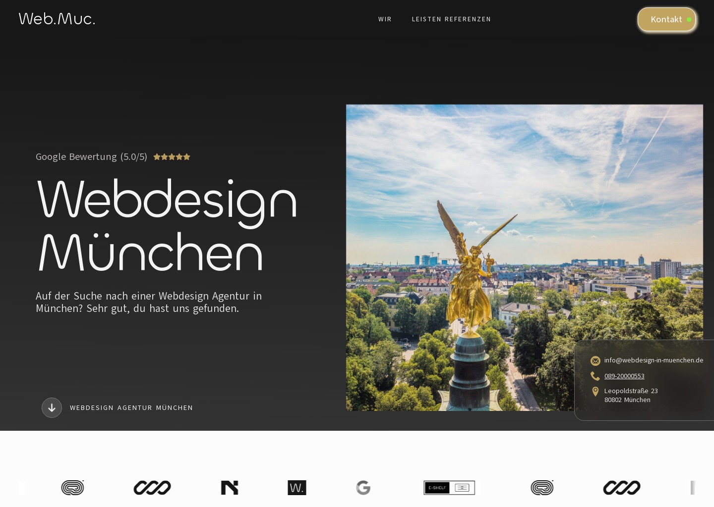 Webdesign München ➔ Website  | Web.Muc. — website design on Landdding