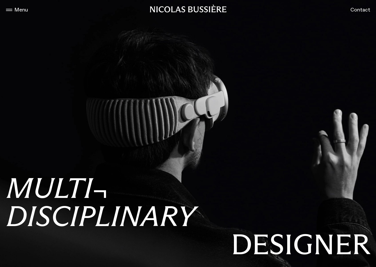 Nicolas Bussière — Multidisciplinary Designer — website design on Landdding