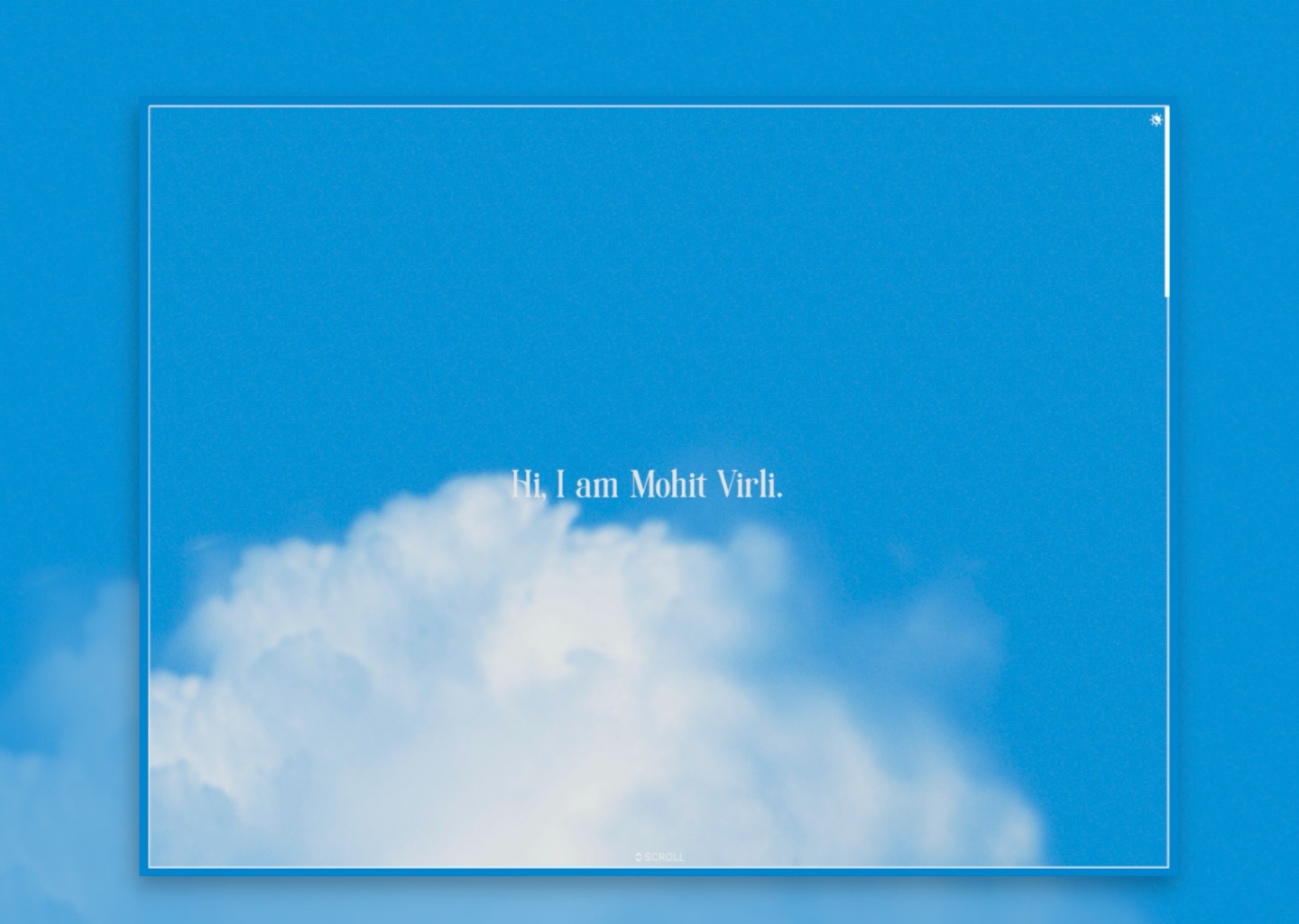 Mohit Virli's Portfolio — website design on Landdding