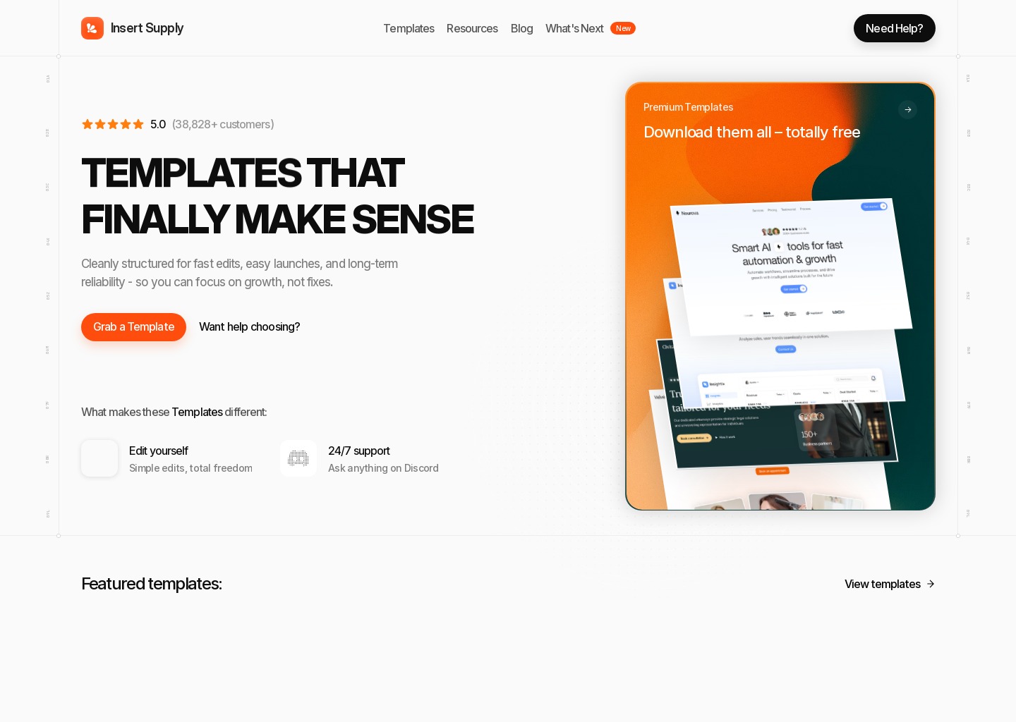 A Framer Template Studio - Insert Supply — website design on Landdding
