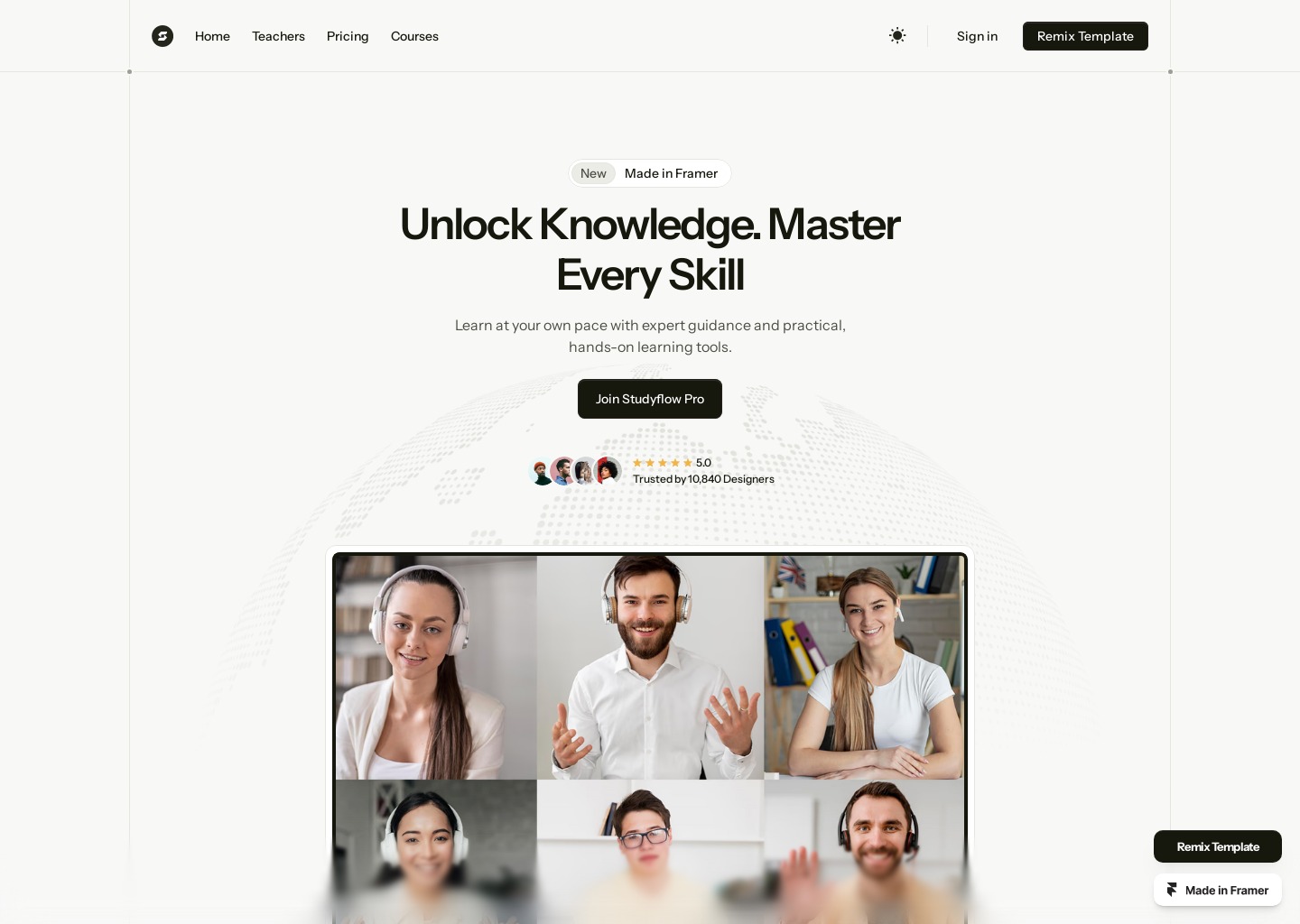 StudyFlow - Modern Learning Experiences — website design on Landdding