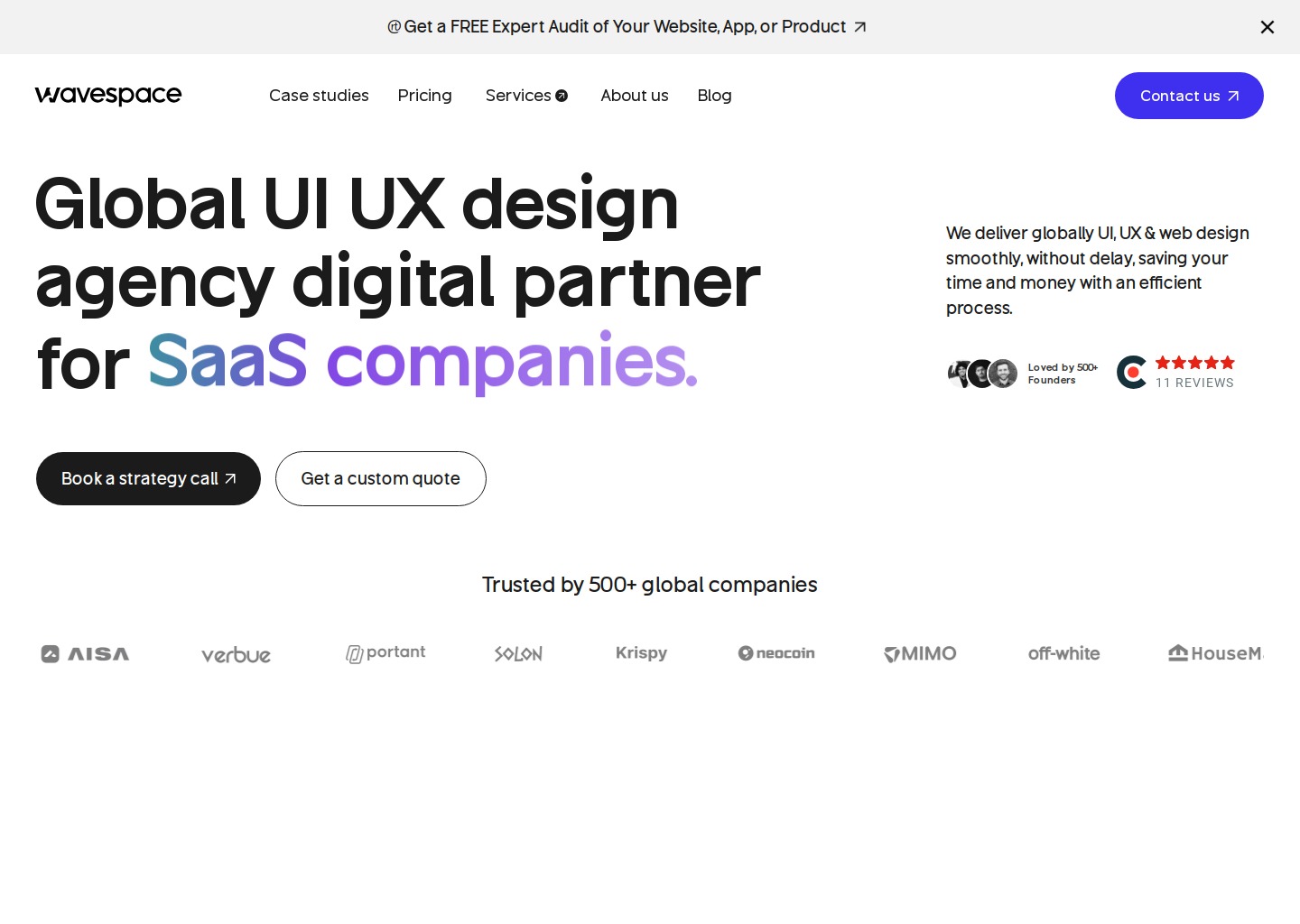 Wavespace Agency | Global UI UX Design Company — website design on Landdding