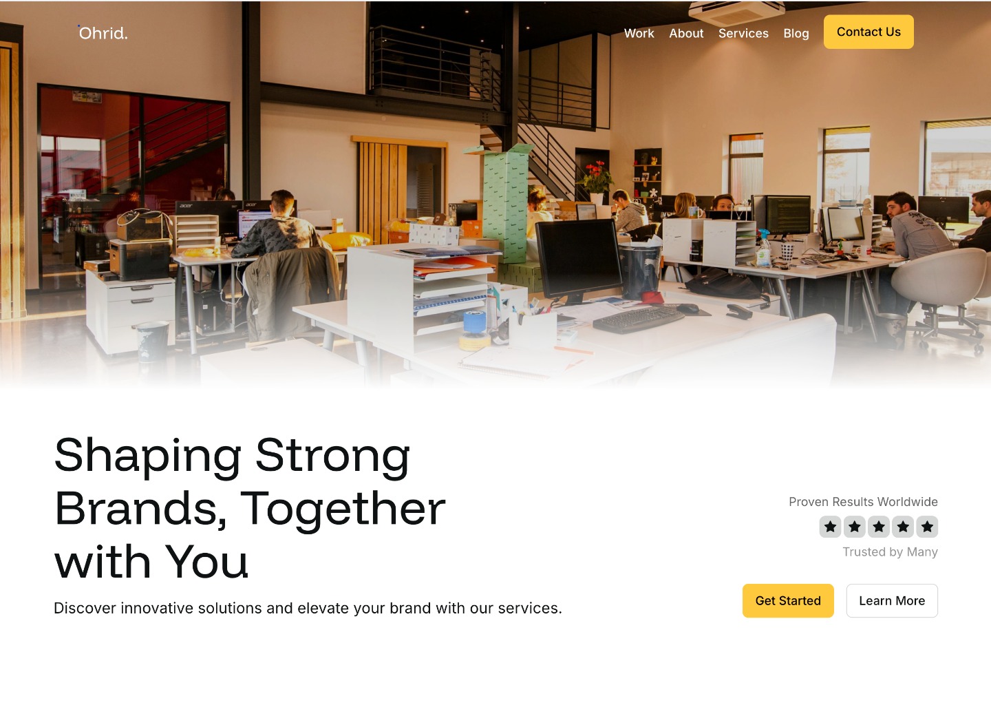 Webflow template for agencies – Ohrid  — website design on Landdding