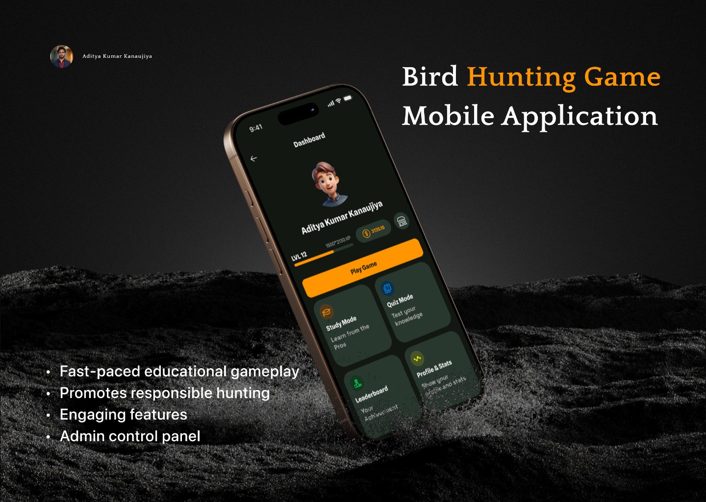 The Hunter Game — website design on Landdding