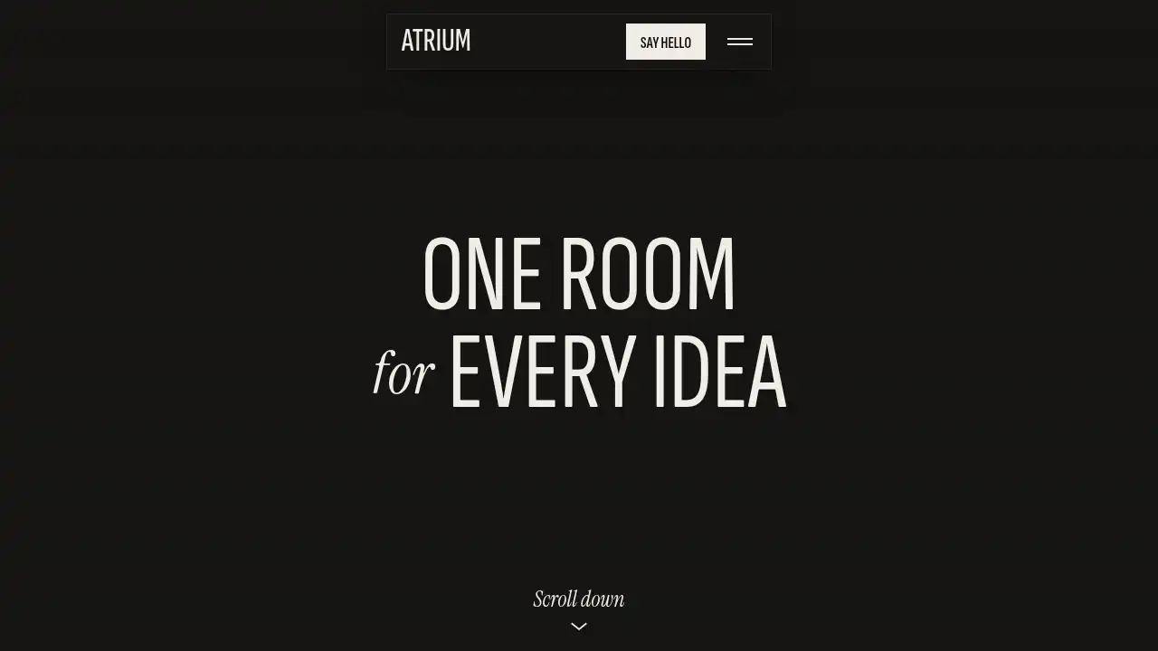 Atrium — website design on Landdding