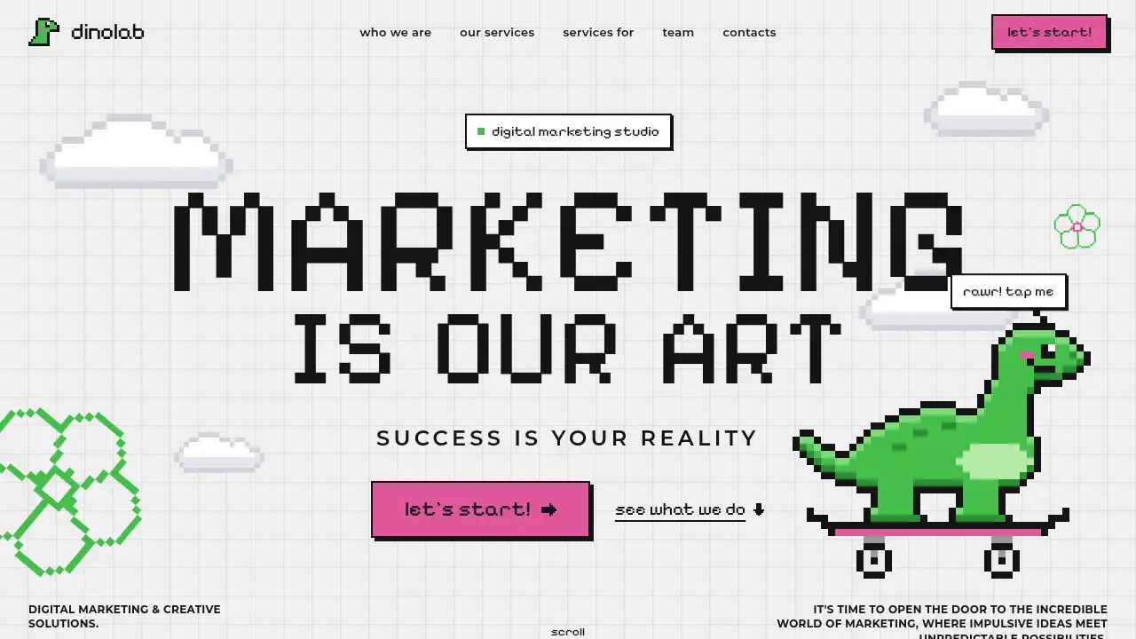 Dino Lab — website design on Landdding