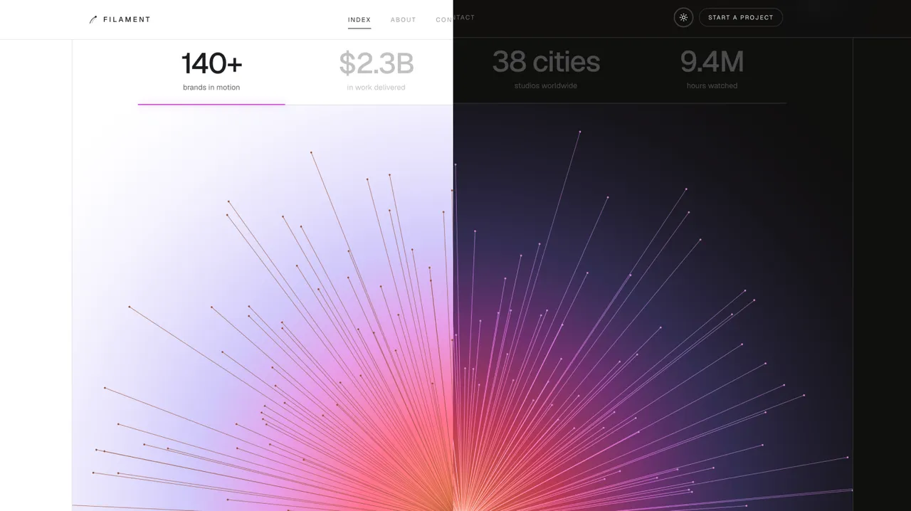 Filament — website design on Landdding