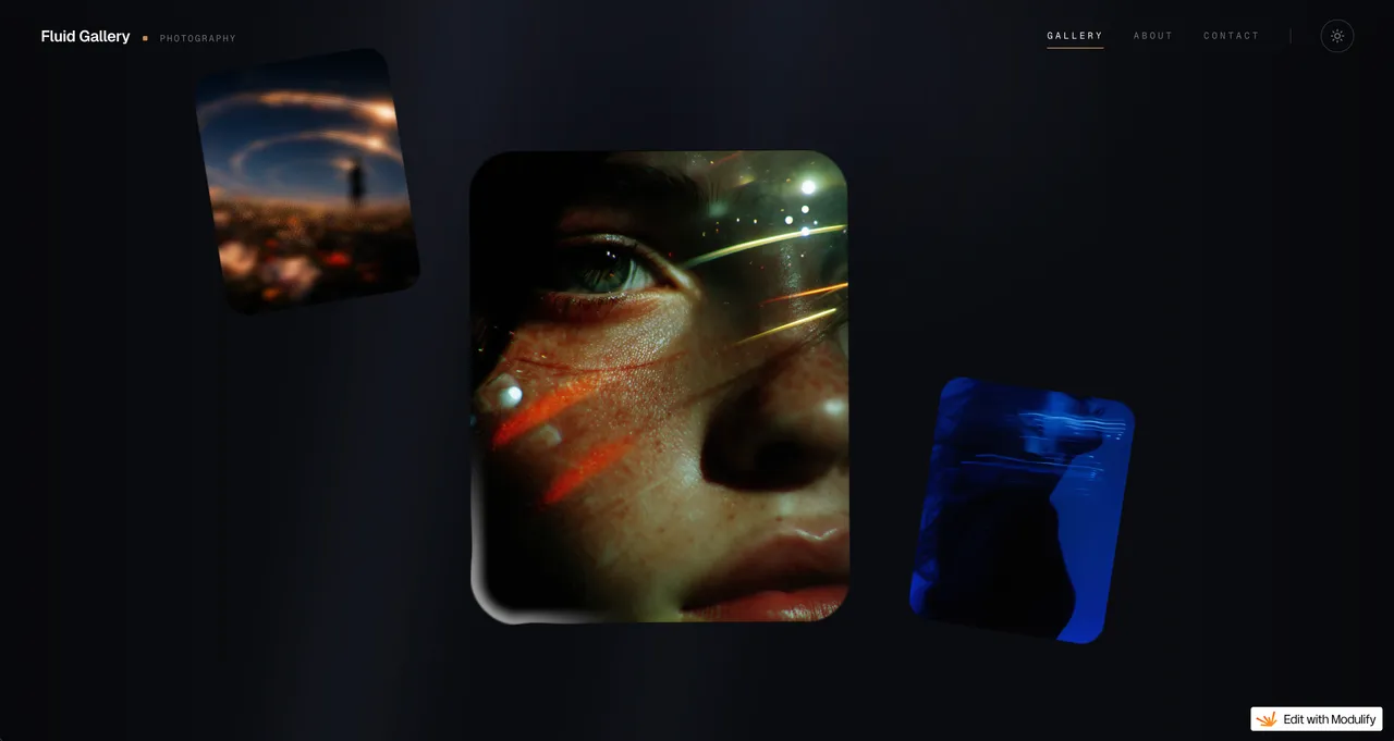 Fluid Gallery — website design on Landdding
