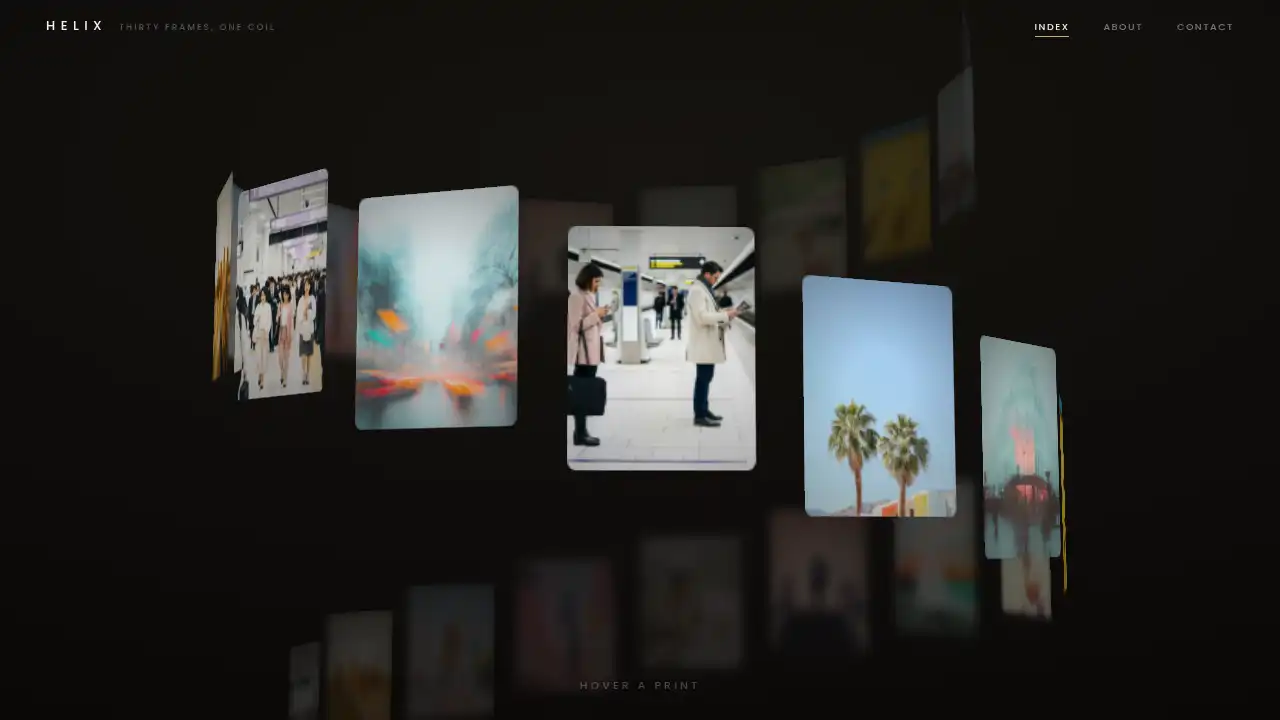Helix — website design on Landdding