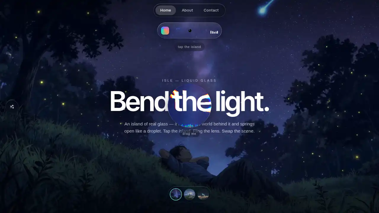 Isle — website design on Landdding